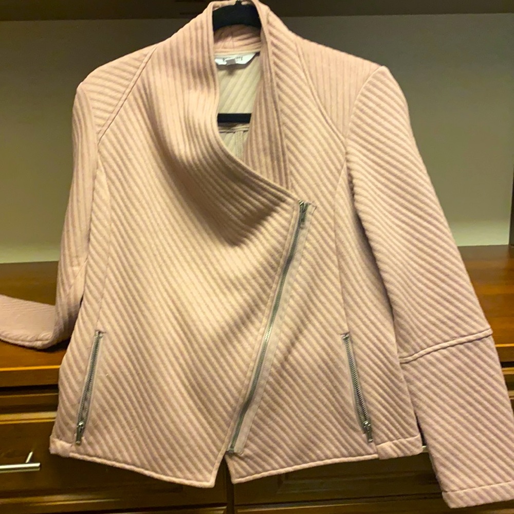 Pink moto jacket
